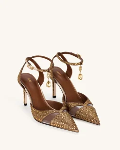 Haidi Artificial Crystal Pumps - Brown