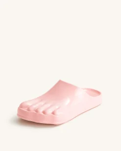 Hayley Toe Model Flat Mules - Pink Beige