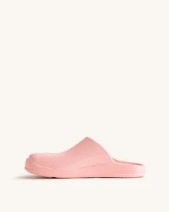 Hayley Toe Model Flat Mules - Pink Beige