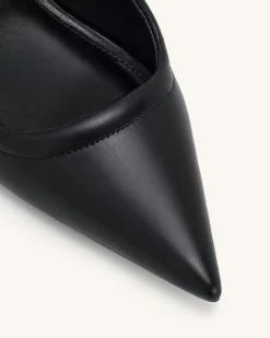 Helena Pierced Mules - Black
