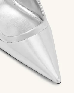 Helena Pierced Mules - Silver