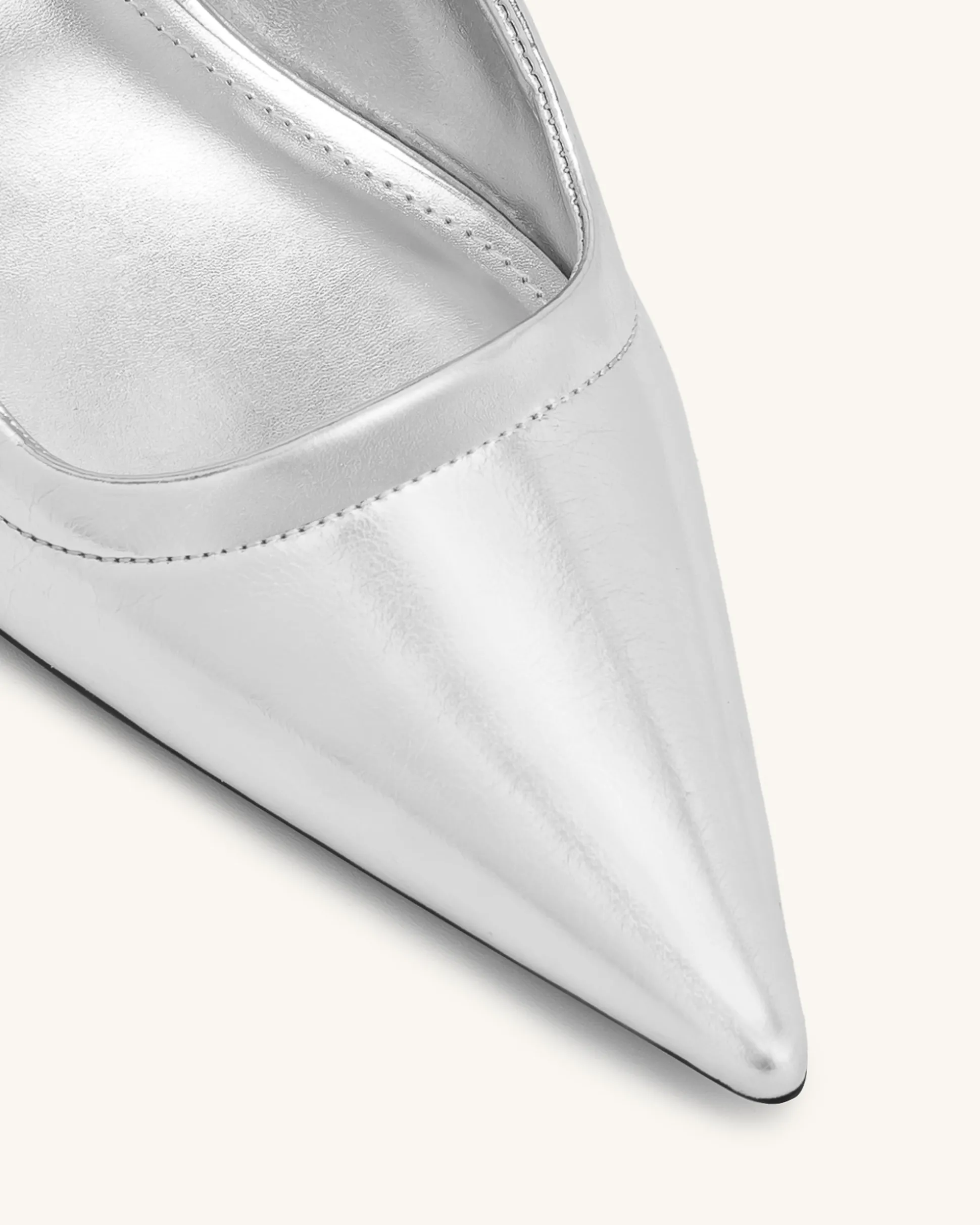 Helena Pierced Mules - Silver