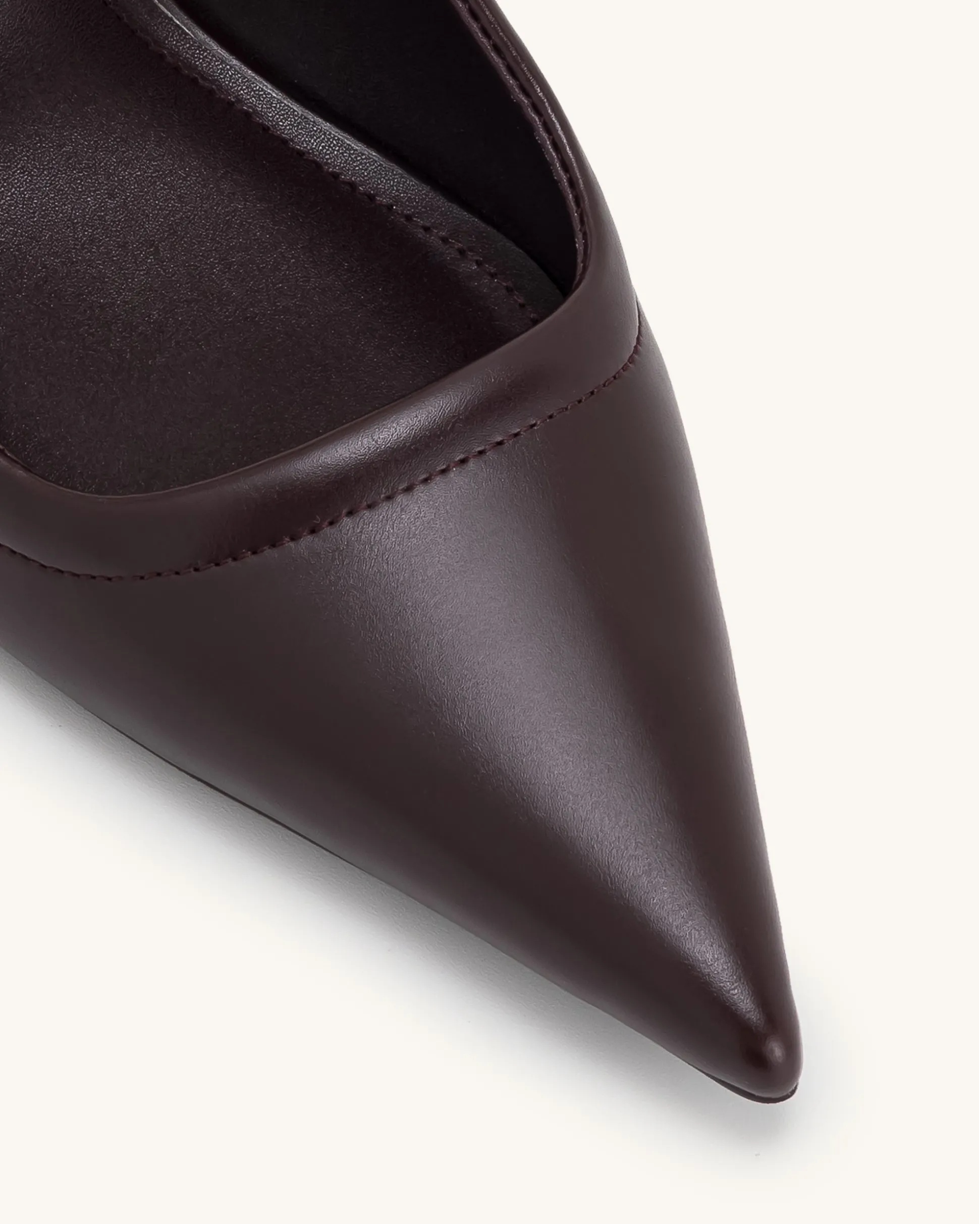 Helena Pierced Mules- Claret Red