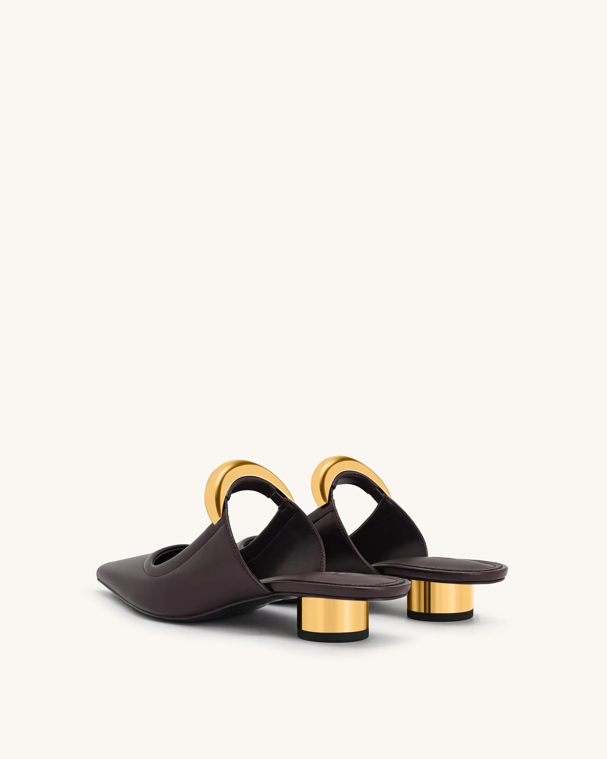 Helena Pierced Mules- Claret Red
