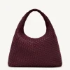Iaura Woven Shoulder Bag - Deep Burgundy