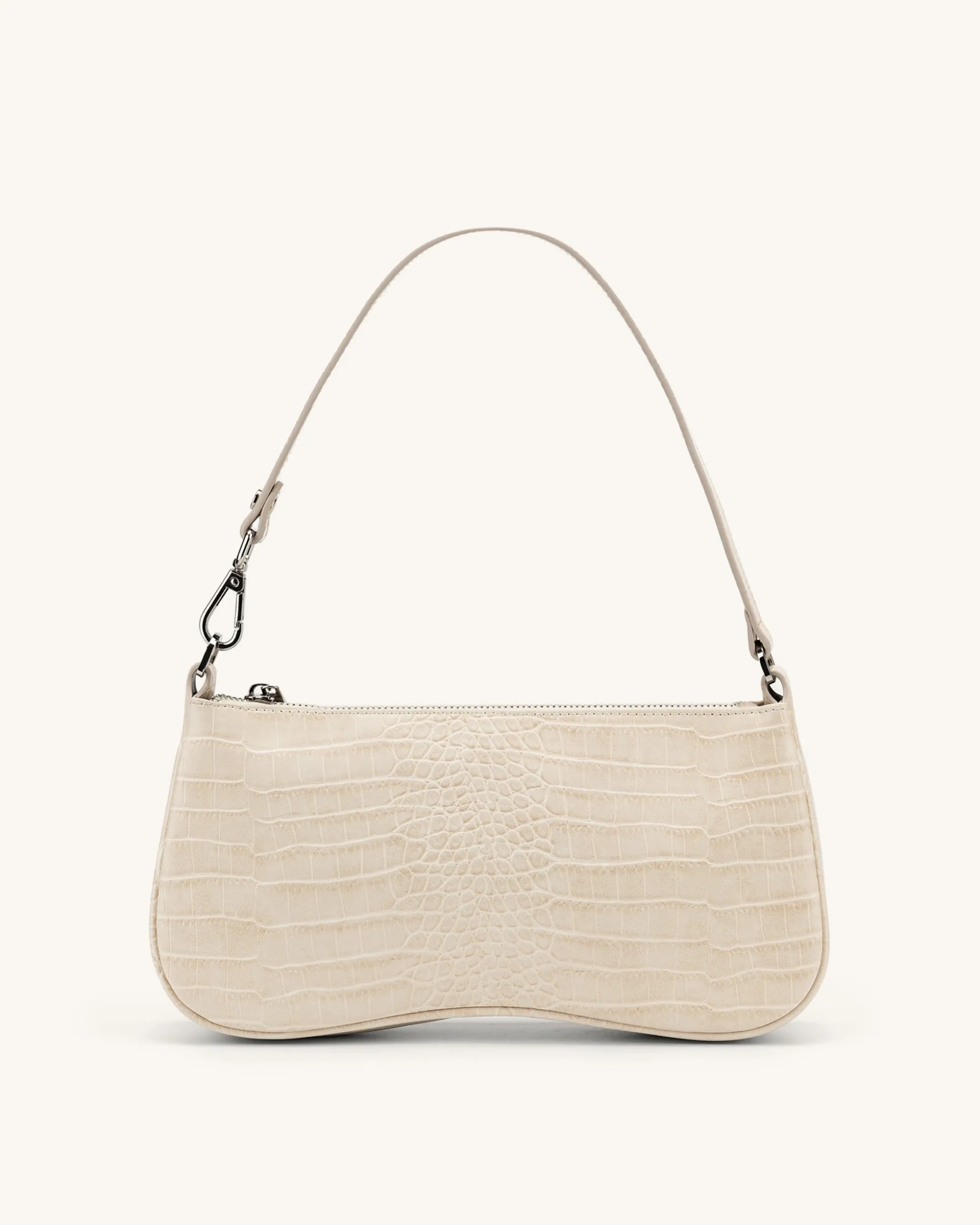 Ivory Shoulder Bag - Croc Embossed - JW PEI