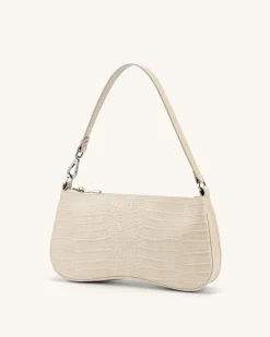 Ivory Shoulder Bag - Croc Embossed - JW PEI