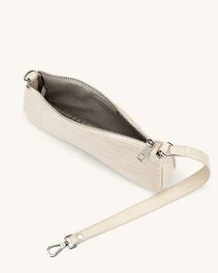 Ivory Shoulder Bag - Croc Embossed - JW PEI