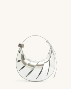 Jana Hollow Out Shoulder Bag - Silver