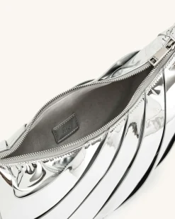 Jana Hollow Out Shoulder Bag - Silver
