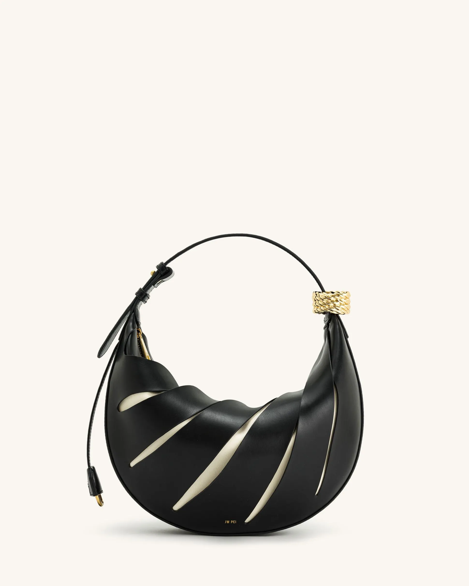 Jana Hollow Out Shoulder Bag - Black