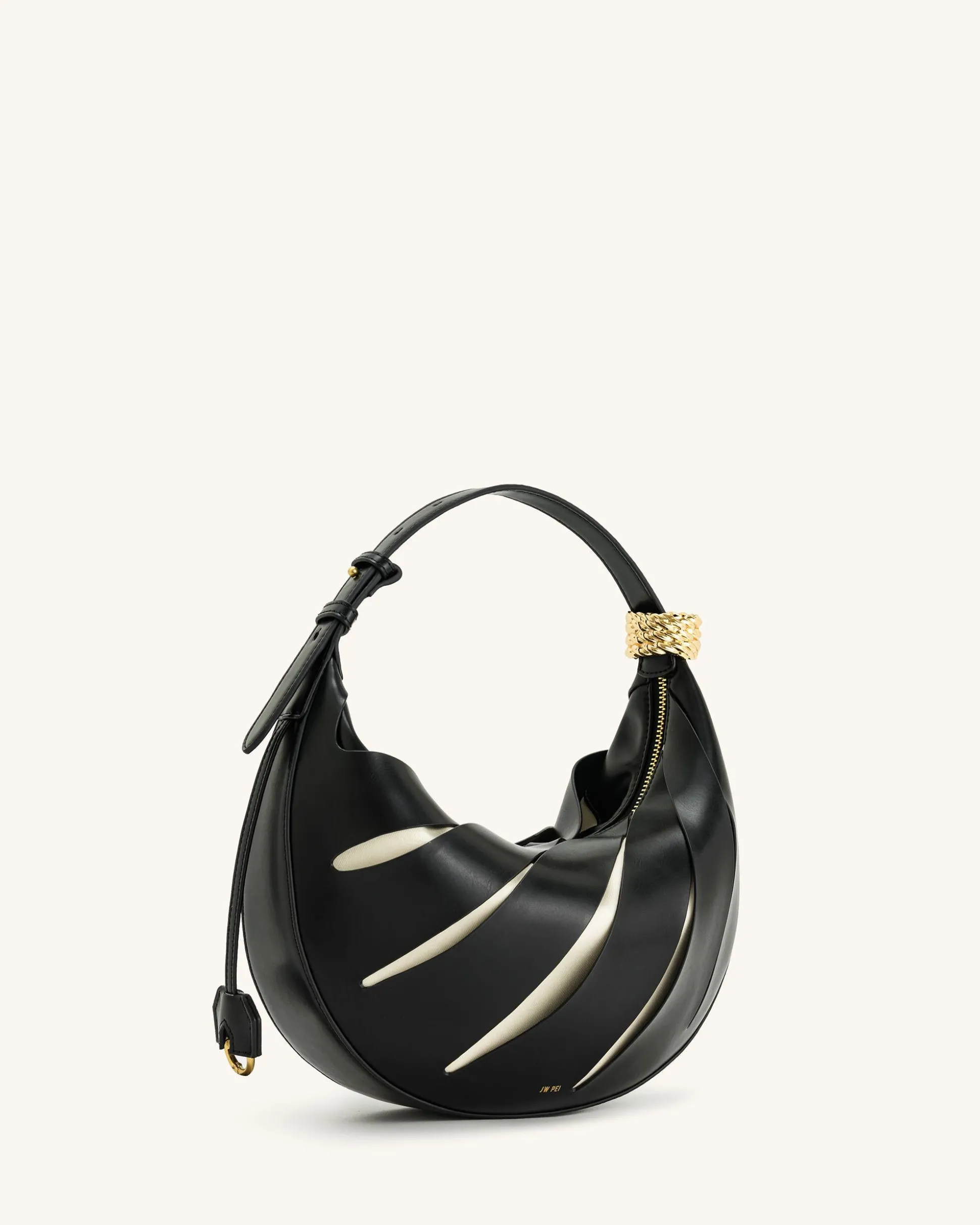 Jana Hollow Out Shoulder Bag - Black