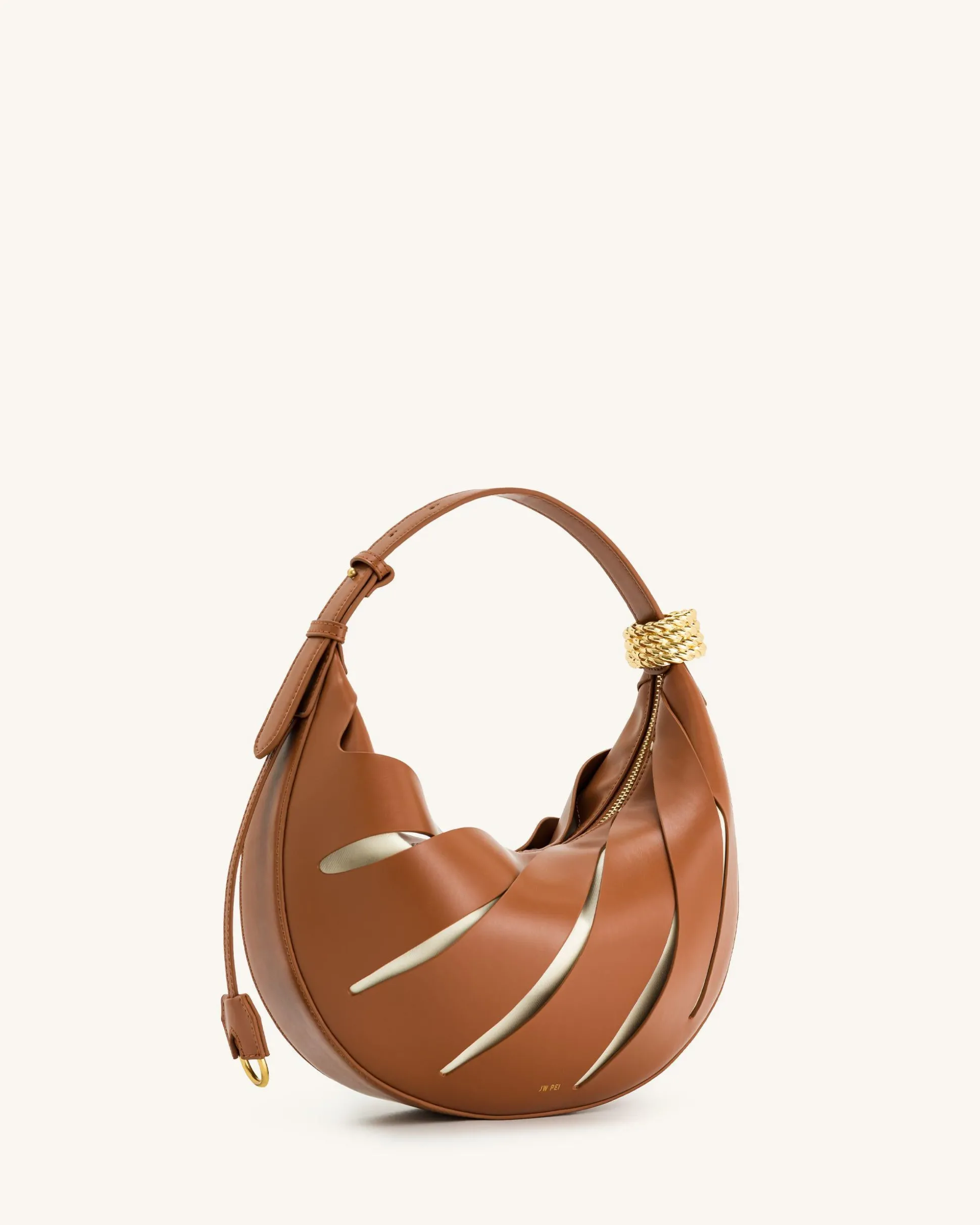 Jana Hollow Out Shoulder Bag - Brown