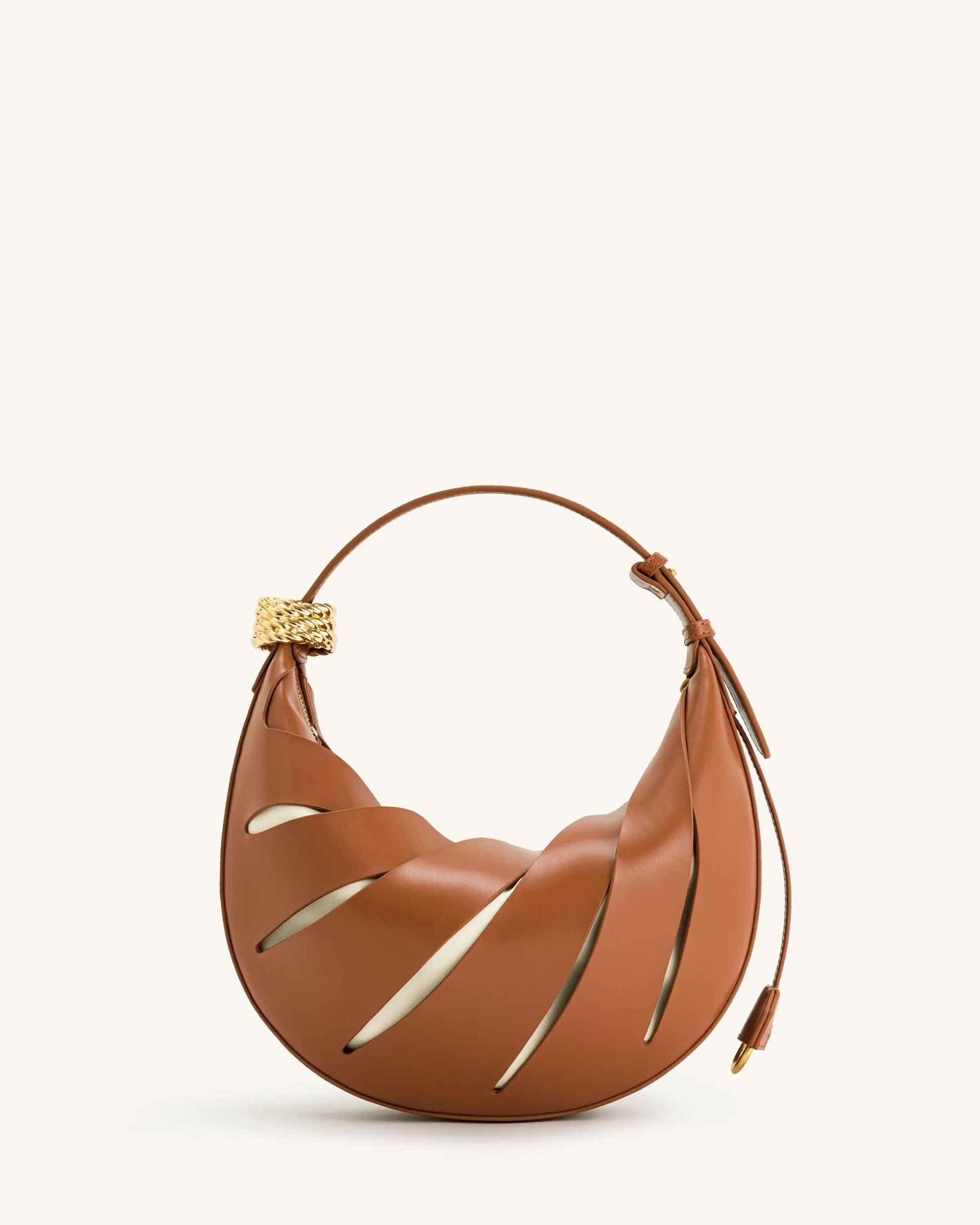 Jana Hollow Out Shoulder Bag - Brown