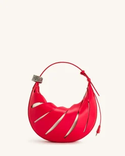 Jana Hollow Out Shoulder Bag - Red