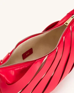 Jana Hollow Out Shoulder Bag - Red