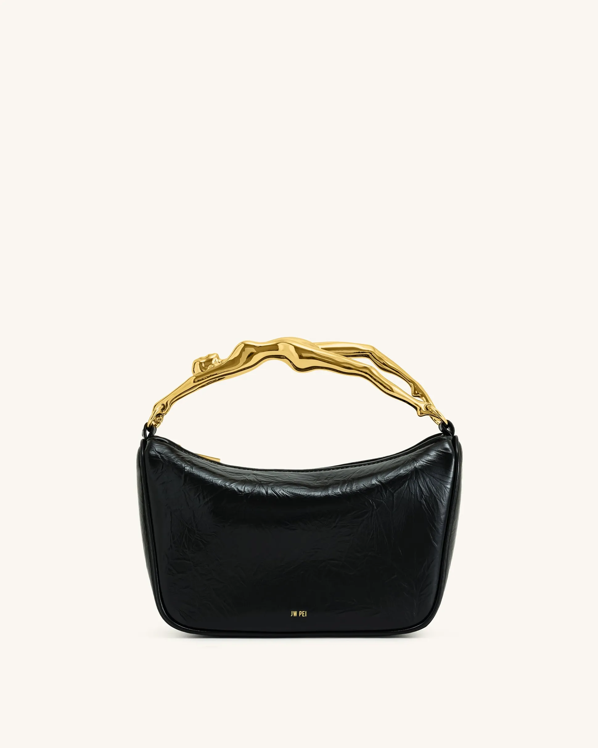Jenny Human-shaped Handle Handbag - Black