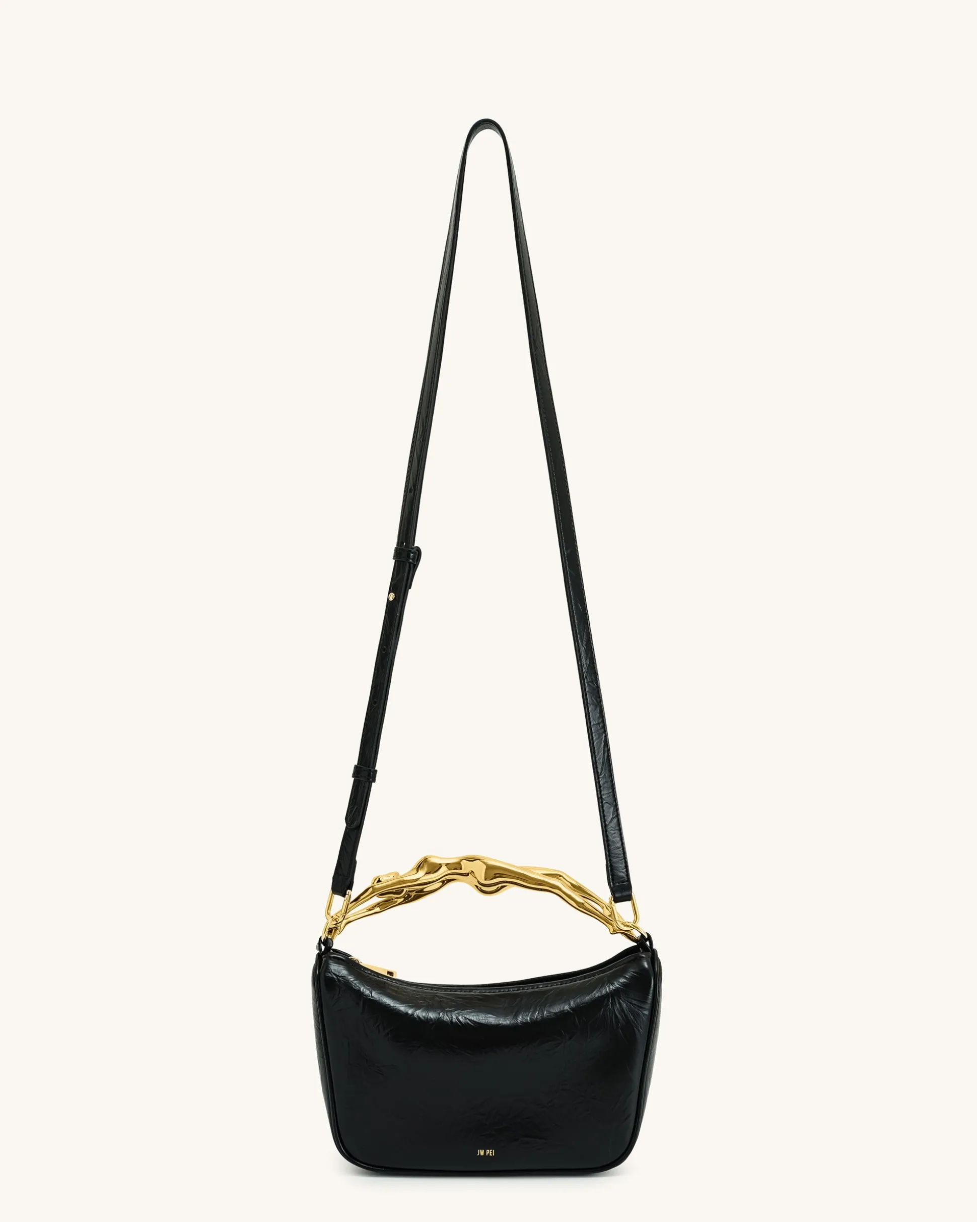 Jenny Human-shaped Handle Handbag - Black