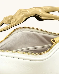 Jenny Human-shaped Handle Handbag - White