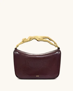 Jenny Human-shaped Handle Handbag - Deep Burgundy