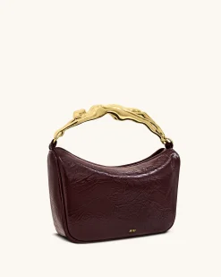Jenny Human-shaped Handle Handbag - Deep Burgundy