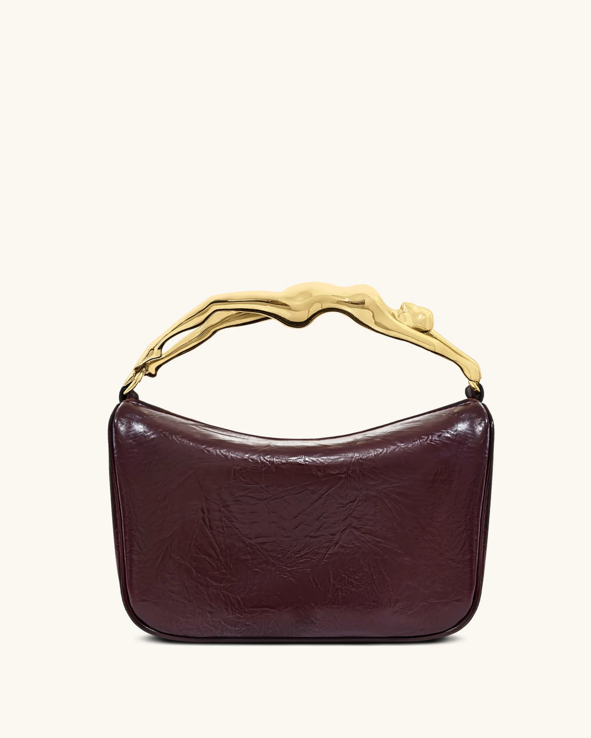 Jenny Human-shaped Handle Handbag - Deep Burgundy