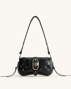 Joy Crushed Shoulder Bag - Black