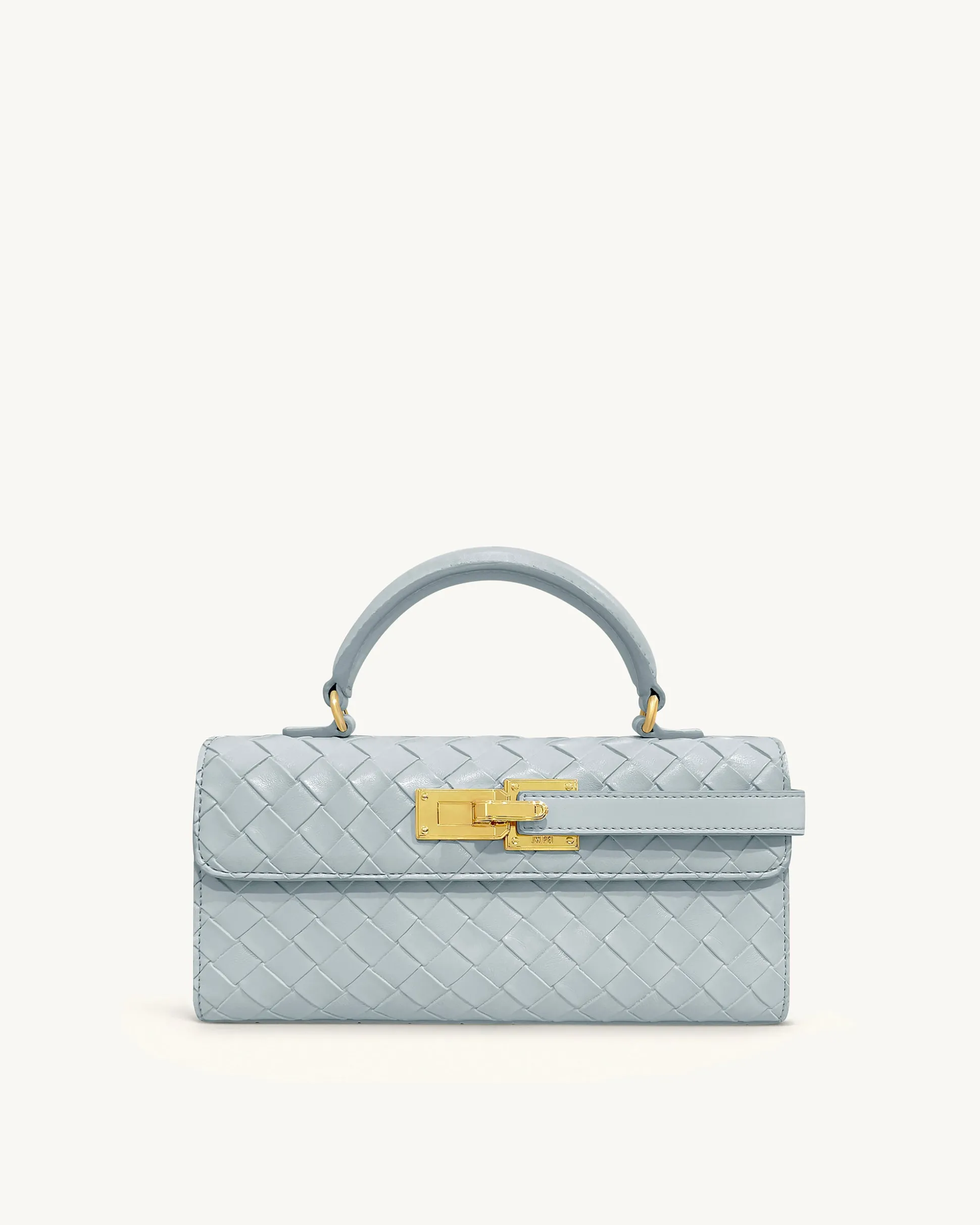 Keyla Weave Texture Top Handle Bag - Blue