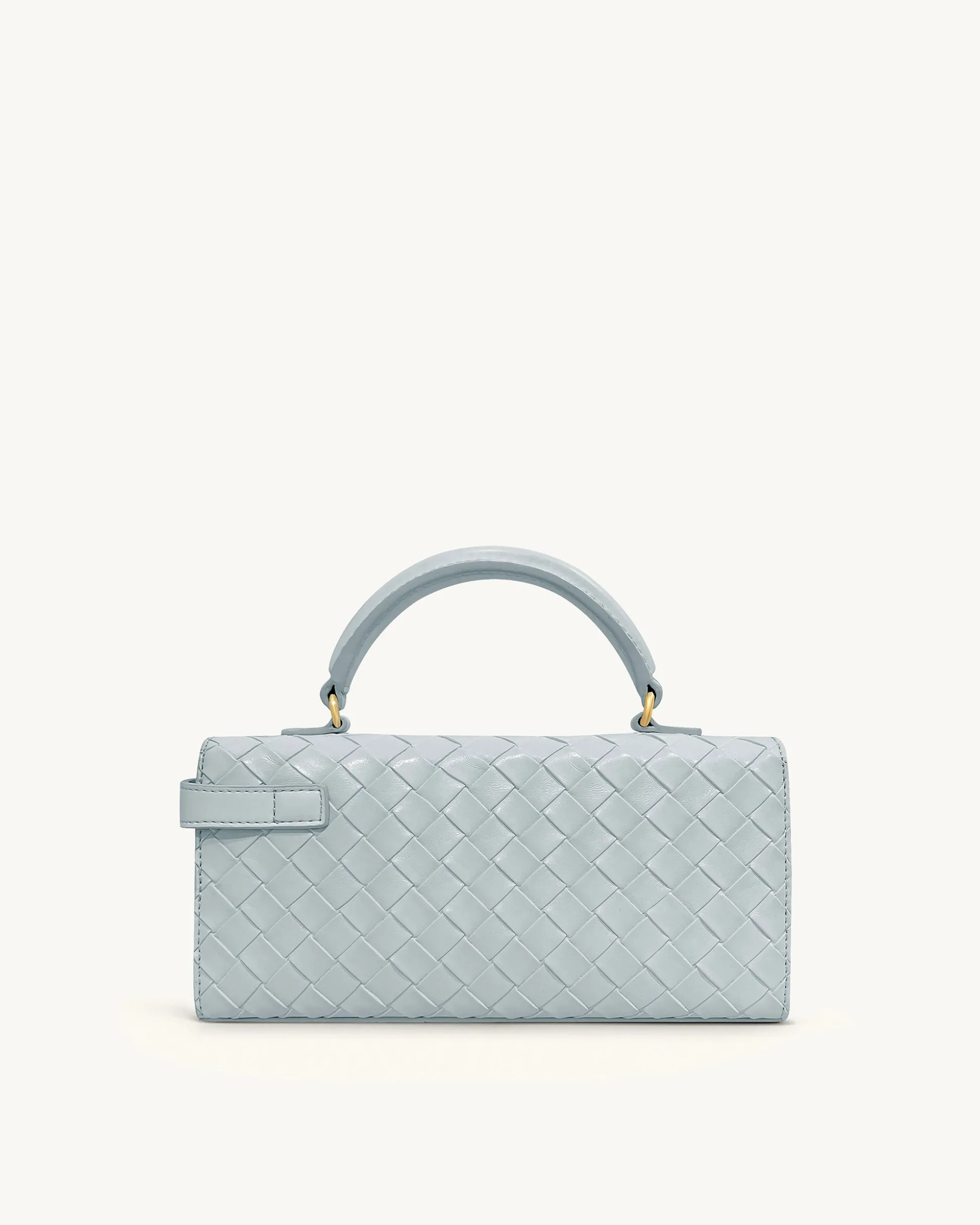 Keyla Weave Texture Top Handle Bag - Blue