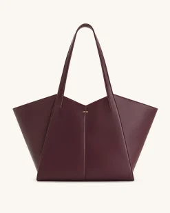 Kiana Large Capacity Tote Bag - Deep Claret
