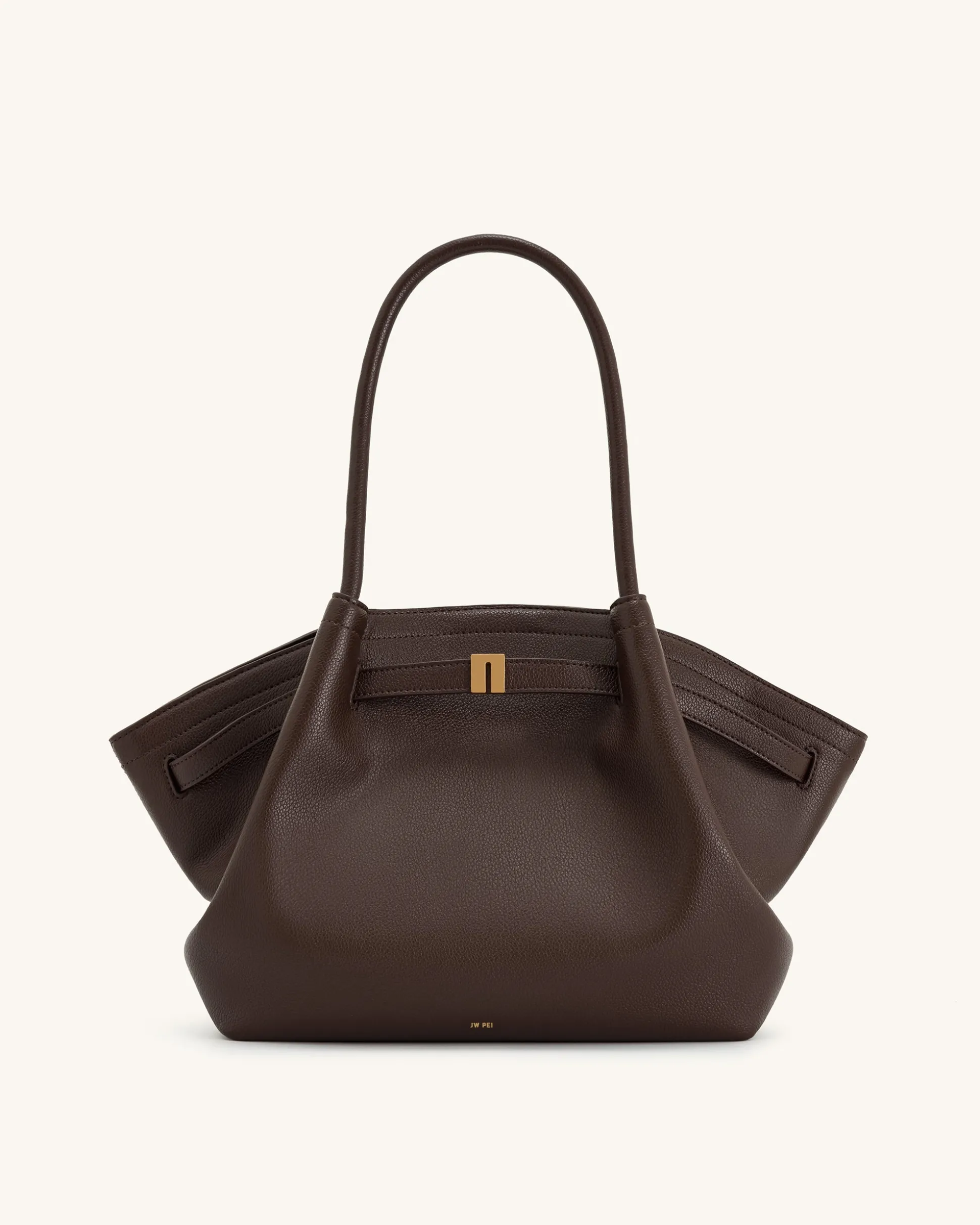 Large Tote Bag Black Faux Suede Women bag - JW PEI Hana