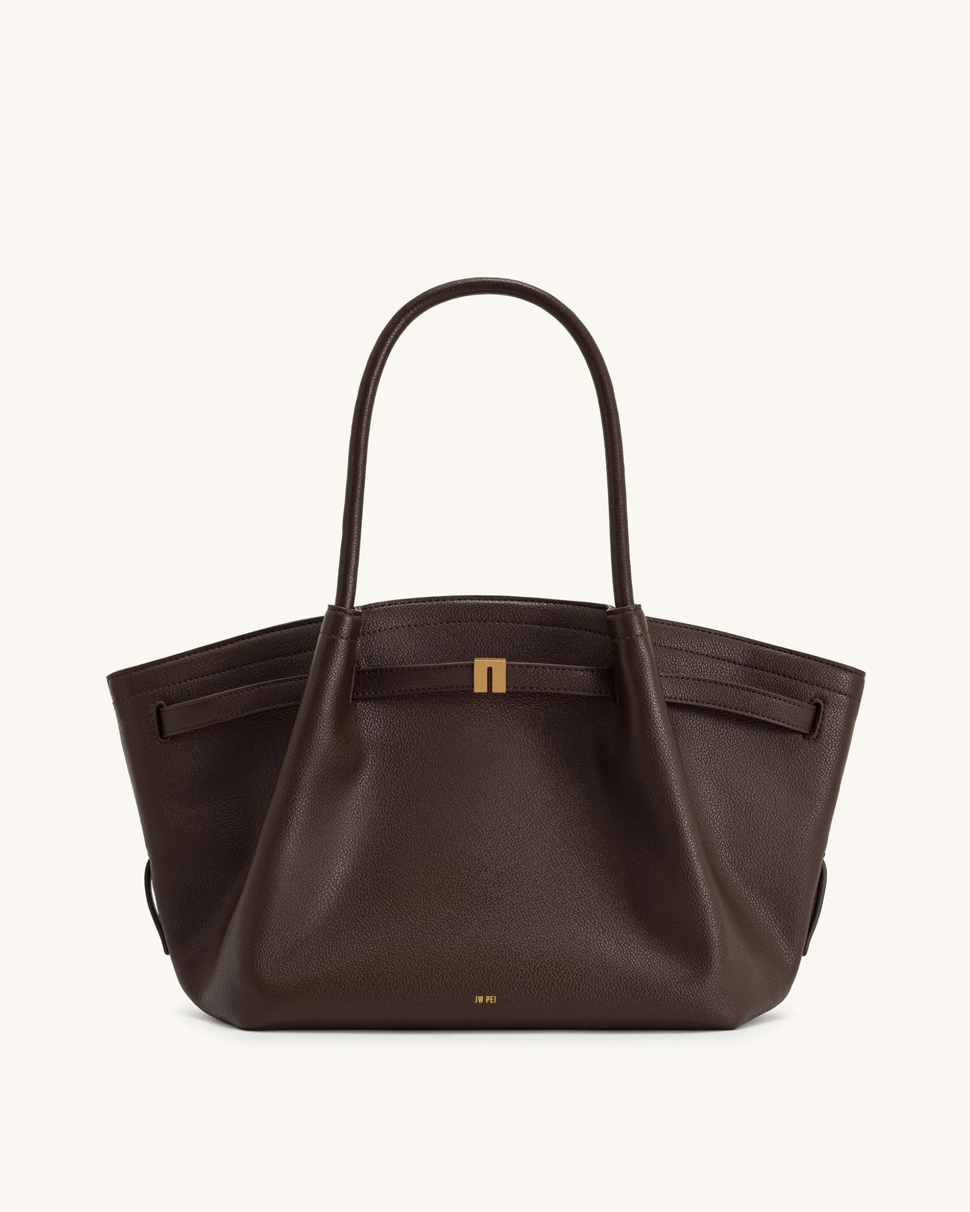 Large Tote Bag Black Faux Suede Women bag - JW PEI Hana