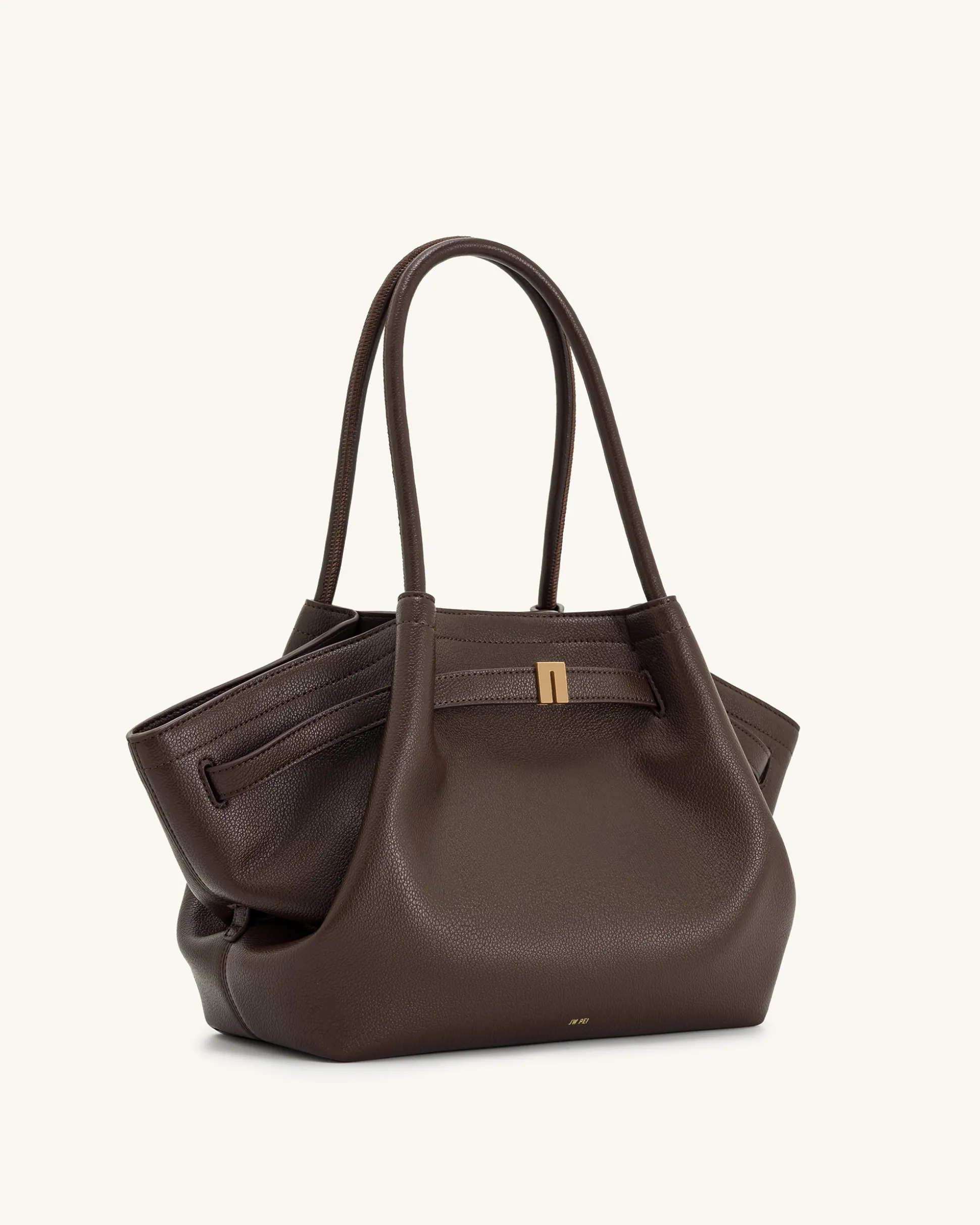 Large Tote Bag Black Faux Suede Women bag - JW PEI Hana