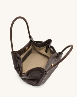 Large Tote Bag Black Faux Suede Women bag - JW PEI Hana