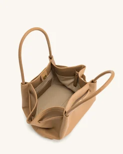 Large Tote Bag Black Faux Suede Women bag - JW PEI Hana