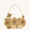Leona Bead Embellished Shoulder Bag - Almond