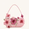 Leona Bead Embellished Shoulder Bag - Pink