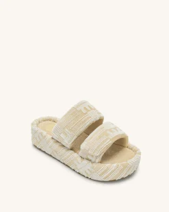 Lexi Terry Slide Sandal - OatMilk