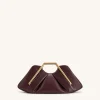 Lila Metal Frame Clutch - Burgundy