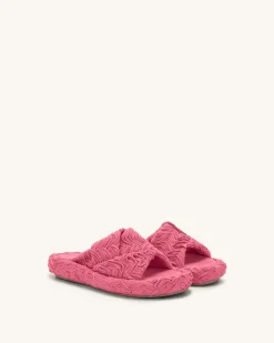 Lilah Woven Platform Sandal - Rose Red