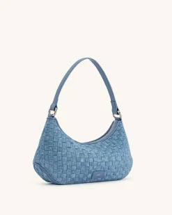 Lily Shoulder Bag - Blue Denim Weave