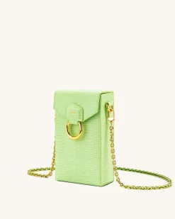 Lola Gradient Chain Phone Case - Lime Green Lizard