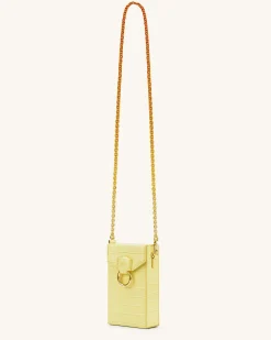 Lola Gradient Chain Phone Case - Light Yellow Croc