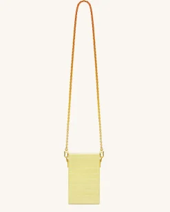 Lola Gradient Chain Phone Case - Light Yellow Croc