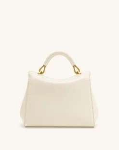Lucia Classic Top Handbag - White