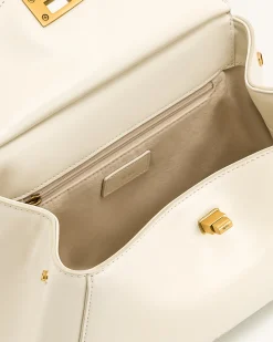 Lucia Classic Top Handbag - White