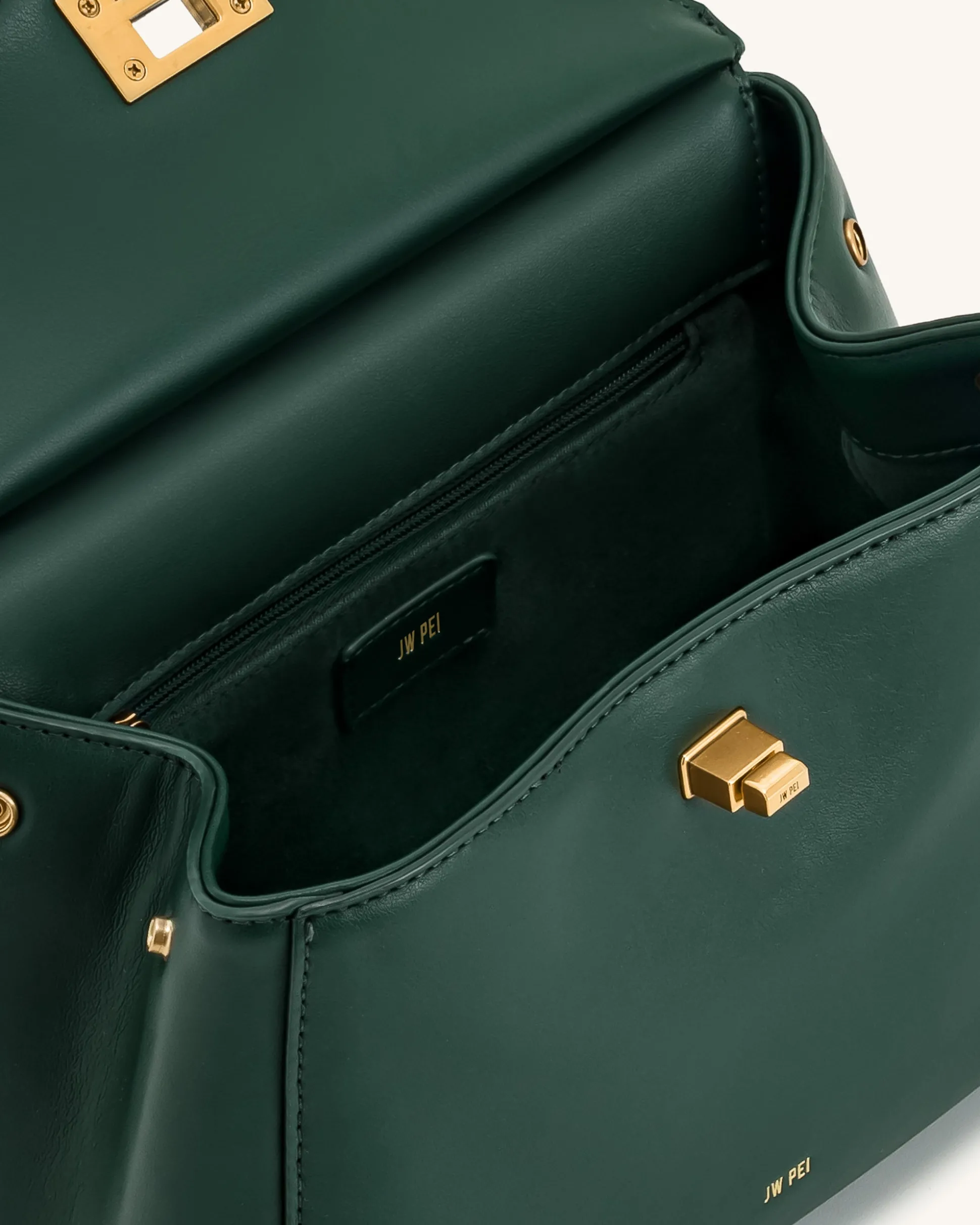 Lucia Classic Top Handbag - Dark Green