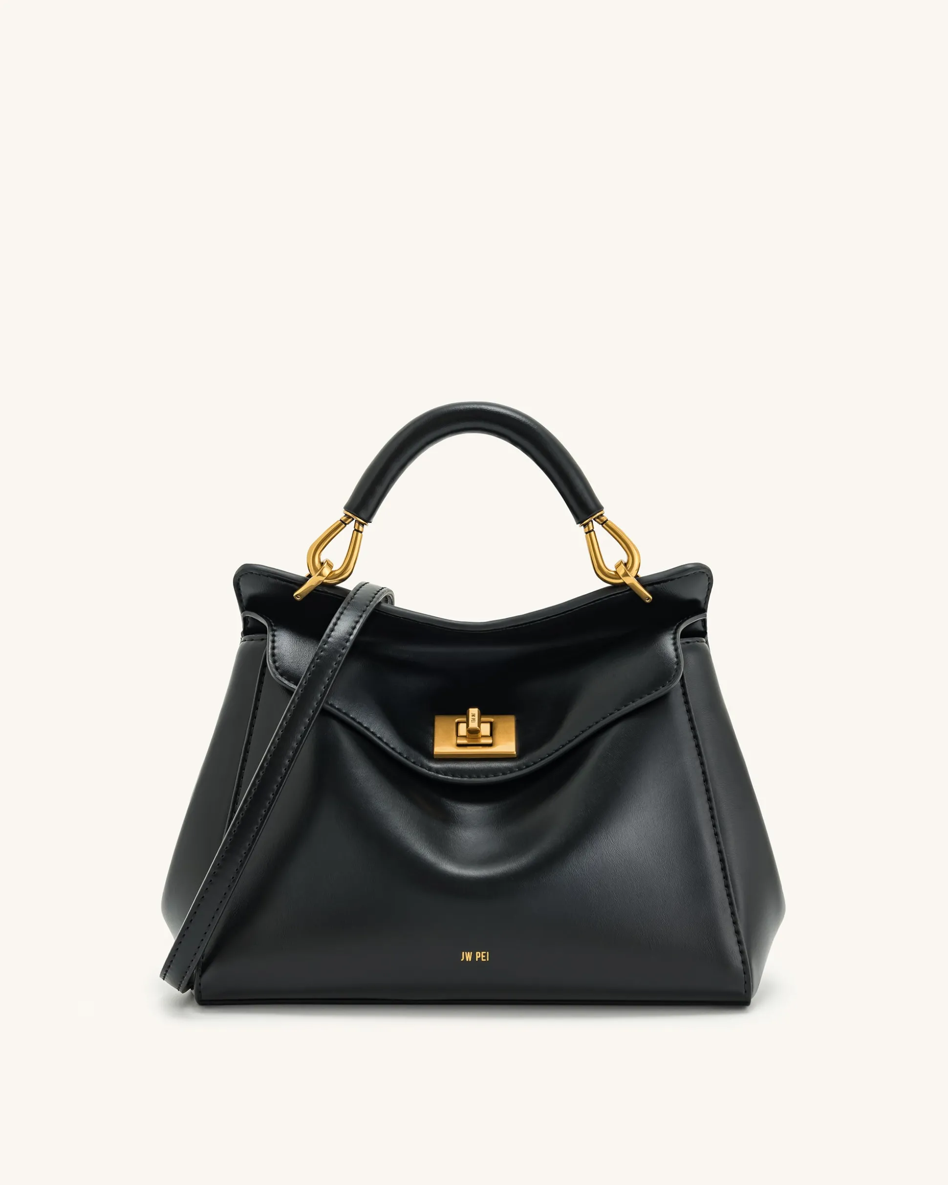 Lucia Classic Top Handbag - Black
