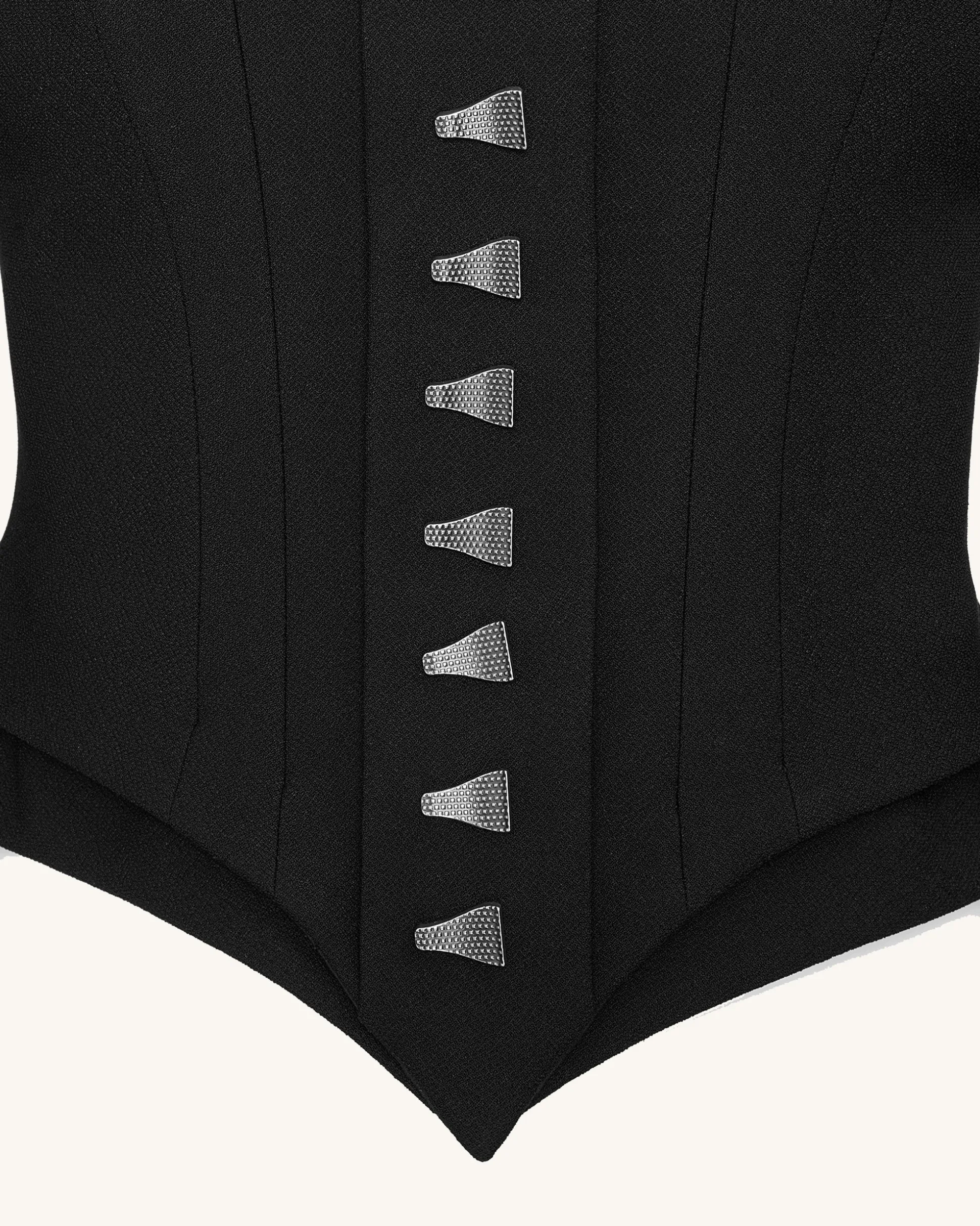 Lydia Corset-Inspired Blazer - Black