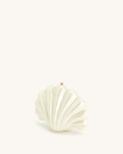 Maisie Shell Clutch - Ivory